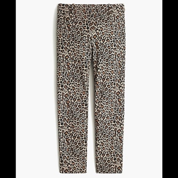 J Crew Winnie Ankle Pant in Leopard Print